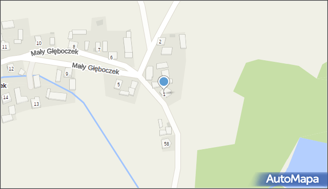 Mały Głęboczek, Mały Głęboczek, 1, mapa Mały Głęboczek