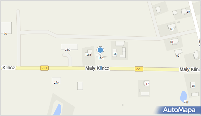 Mały Klincz, Mały Klincz, 16A, mapa Mały Klincz