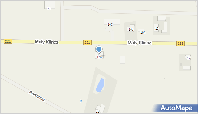 Mały Klincz, Mały Klincz, 17A, mapa Mały Klincz