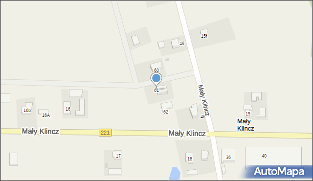 Mały Klincz, Mały Klincz, 61, mapa Mały Klincz