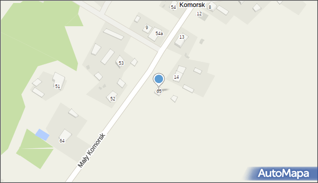 Mały Komorsk, Mały Komorsk, 65, mapa Mały Komorsk