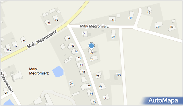 Mały Mędromierz, Mały Mędromierz, 76, mapa Mały Mędromierz