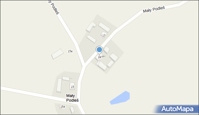 Mały Podleś, Mały Podleś, 14, mapa Mały Podleś