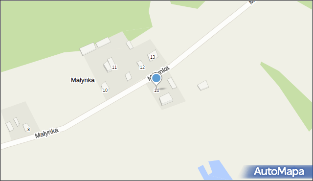 Małynka, Małynka, 14, mapa Małynka