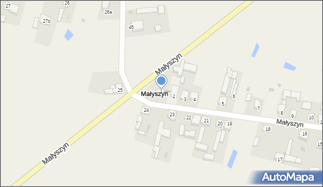 Małyszyn, Małyszyn, 1, mapa Małyszyn