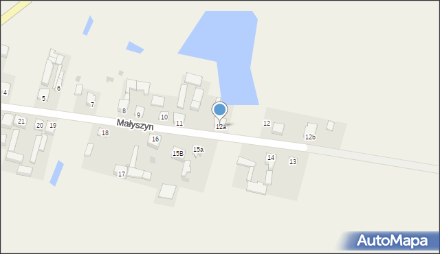 Małyszyn, Małyszyn, 12a, mapa Małyszyn