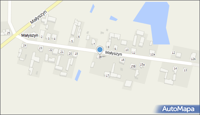 Małyszyn, Małyszyn, 18, mapa Małyszyn