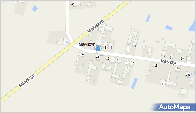 Małyszyn, Małyszyn, 23, mapa Małyszyn