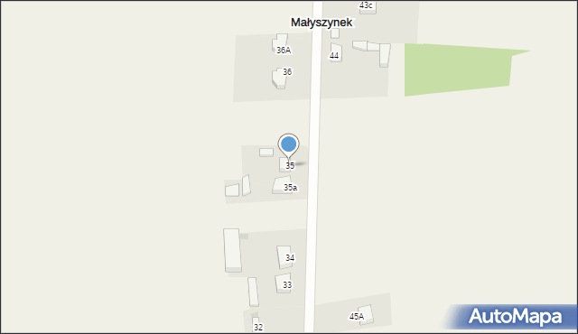 Małyszyn, Małyszyn, 35, mapa Małyszyn