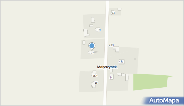 Małyszyn, Małyszyn, 37, mapa Małyszyn