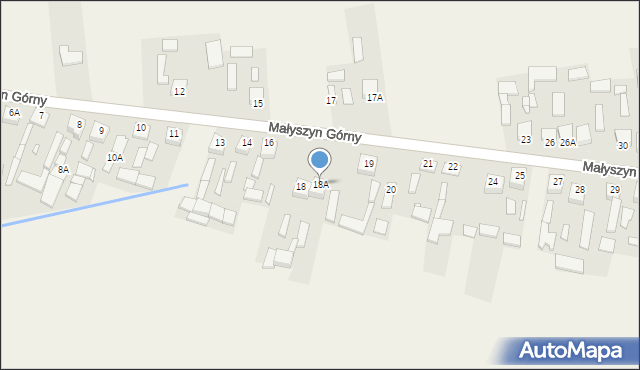 Małyszyn Górny, Małyszyn Górny, 18A, mapa Małyszyn Górny