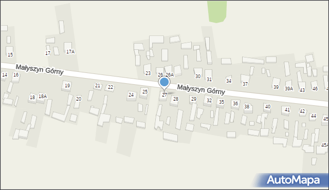 Małyszyn Górny, Małyszyn Górny, 27, mapa Małyszyn Górny