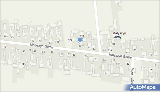 Małyszyn Górny, Małyszyn Górny, 59, mapa Małyszyn Górny