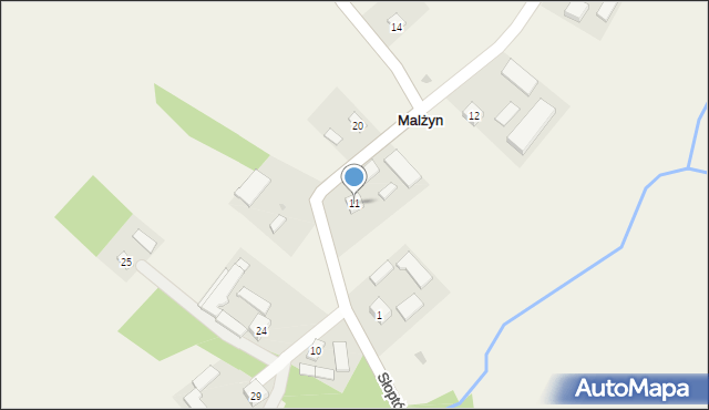 Malżyn, Malżyn, 11, mapa Malżyn