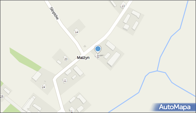 Malżyn, Malżyn, 12, mapa Malżyn