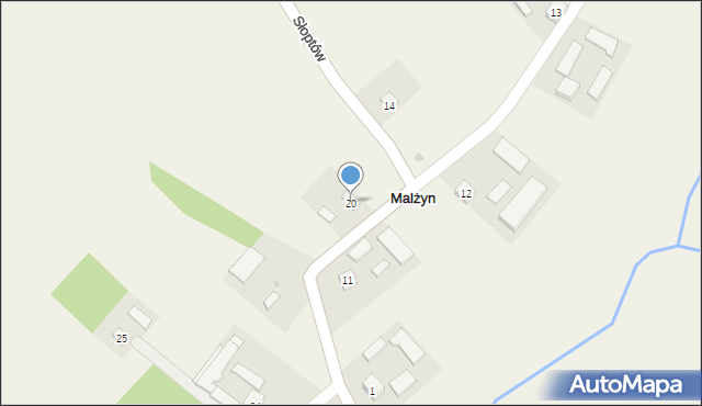 Malżyn, Malżyn, 20, mapa Malżyn