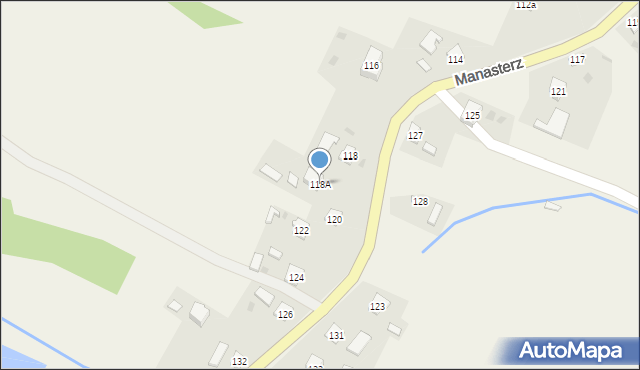 Manasterz, Manasterz, 118A, mapa Manasterz