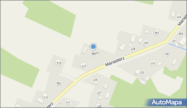 Manasterz, Manasterz, 560, mapa Manasterz