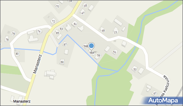Manasterz, Manasterz, 59A, mapa Manasterz