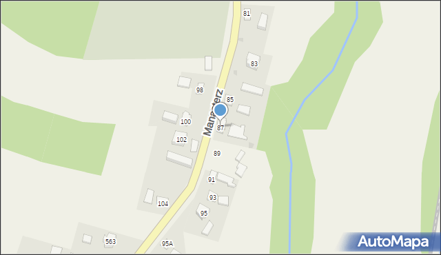 Manasterz, Manasterz, 87, mapa Manasterz