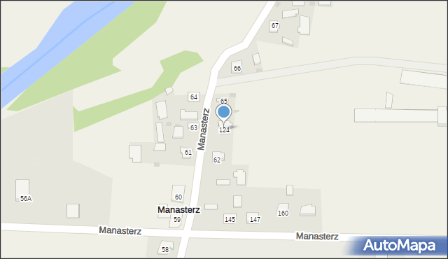 Manasterz, Manasterz, 124, mapa Manasterz
