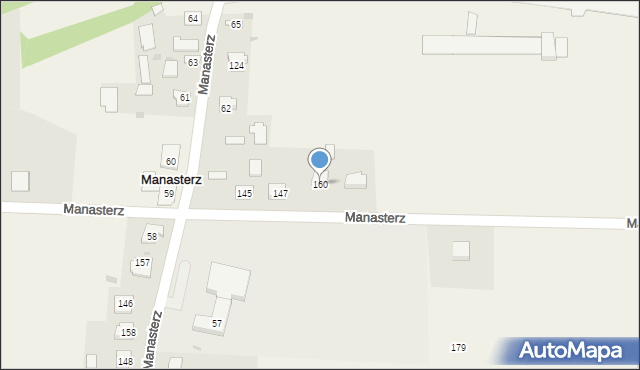 Manasterz, Manasterz, 160, mapa Manasterz