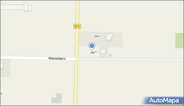 Manasterz, Manasterz, 166, mapa Manasterz