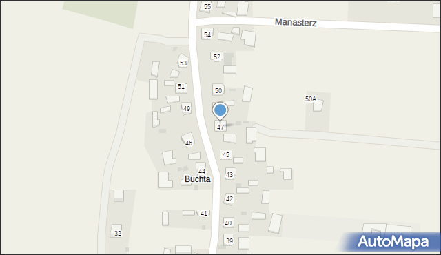 Manasterz, Manasterz, 47, mapa Manasterz