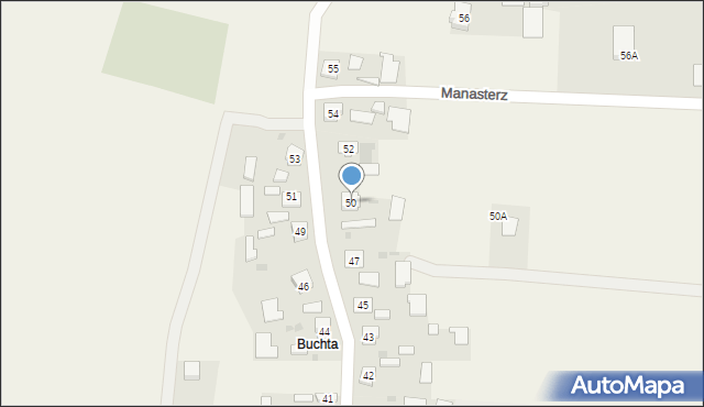 Manasterz, Manasterz, 50, mapa Manasterz