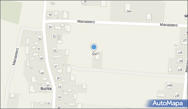Manasterz, Manasterz, 50A, mapa Manasterz