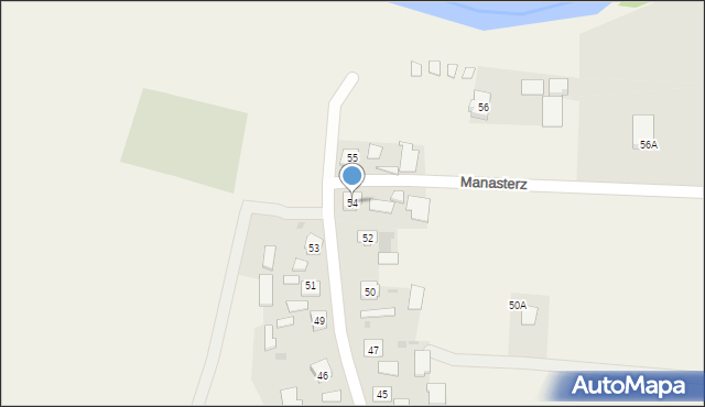 Manasterz, Manasterz, 54, mapa Manasterz