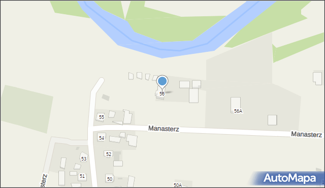 Manasterz, Manasterz, 56, mapa Manasterz
