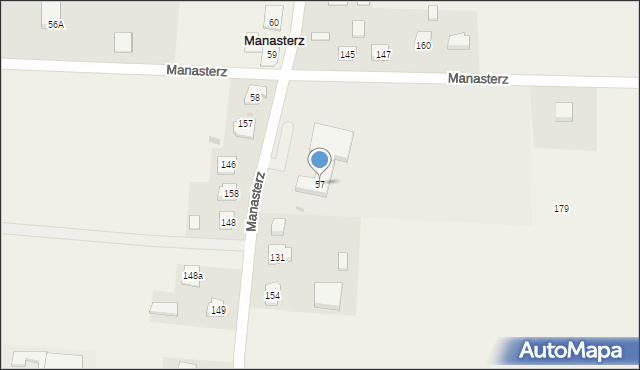 Manasterz, Manasterz, 57, mapa Manasterz