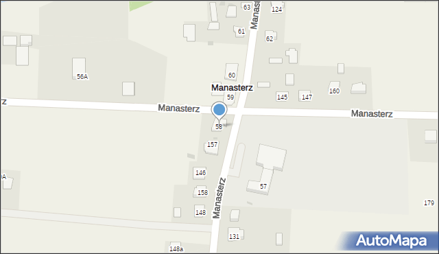Manasterz, Manasterz, 58, mapa Manasterz