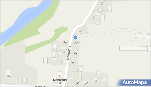 Manasterz, Manasterz, 65, mapa Manasterz