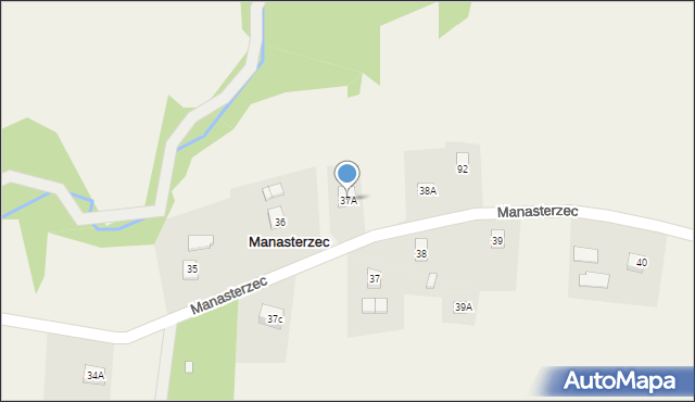 Manasterzec, Manasterzec, 37A, mapa Manasterzec