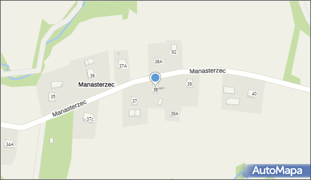 Manasterzec, Manasterzec, 38, mapa Manasterzec