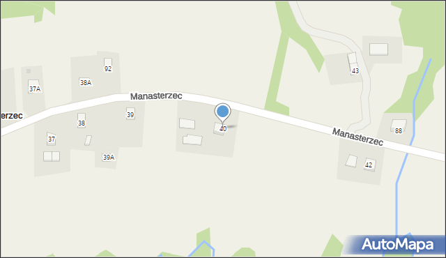 Manasterzec, Manasterzec, 40, mapa Manasterzec