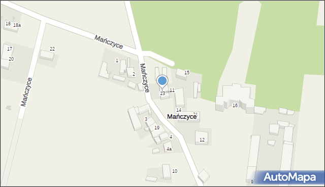 Mańczyce, Mańczyce, 13, mapa Mańczyce