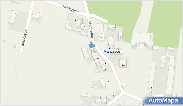 Mańczyce, Mańczyce, 3, mapa Mańczyce