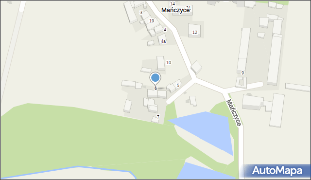 Mańczyce, Mańczyce, 6, mapa Mańczyce