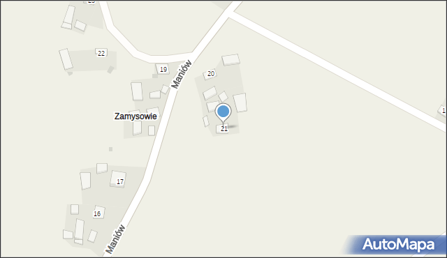 Maniów, Maniów, 21, mapa Maniów