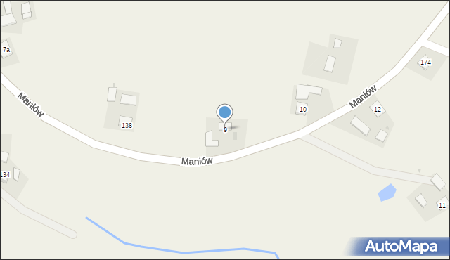 Maniów, Maniów, 9, mapa Maniów