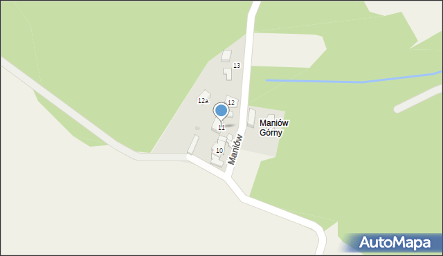 Maniów, Maniów, 11, mapa Maniów