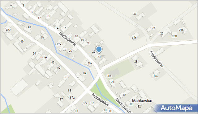 Mańkowice, Mańkowice, 23, mapa Mańkowice