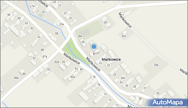 Mańkowice, Mańkowice, 30, mapa Mańkowice