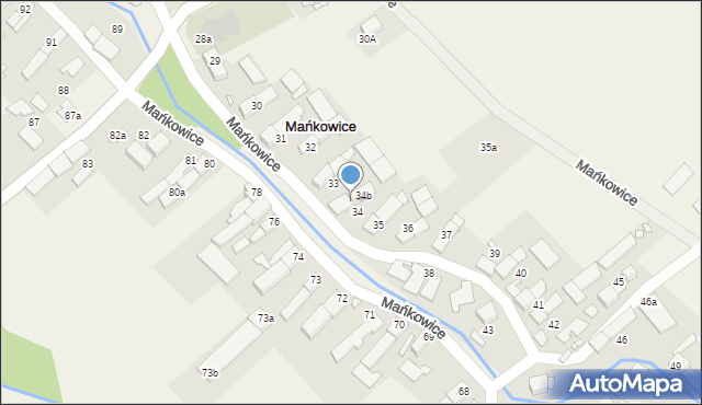 Mańkowice, Mańkowice, 34a, mapa Mańkowice