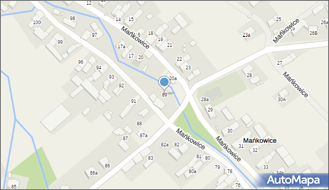 Mańkowice, Mańkowice, 89, mapa Mańkowice