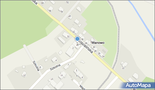 Manowo, Manowo, 40, mapa Manowo