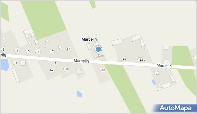 Marcelin, Marcelin, 11, mapa Marcelin